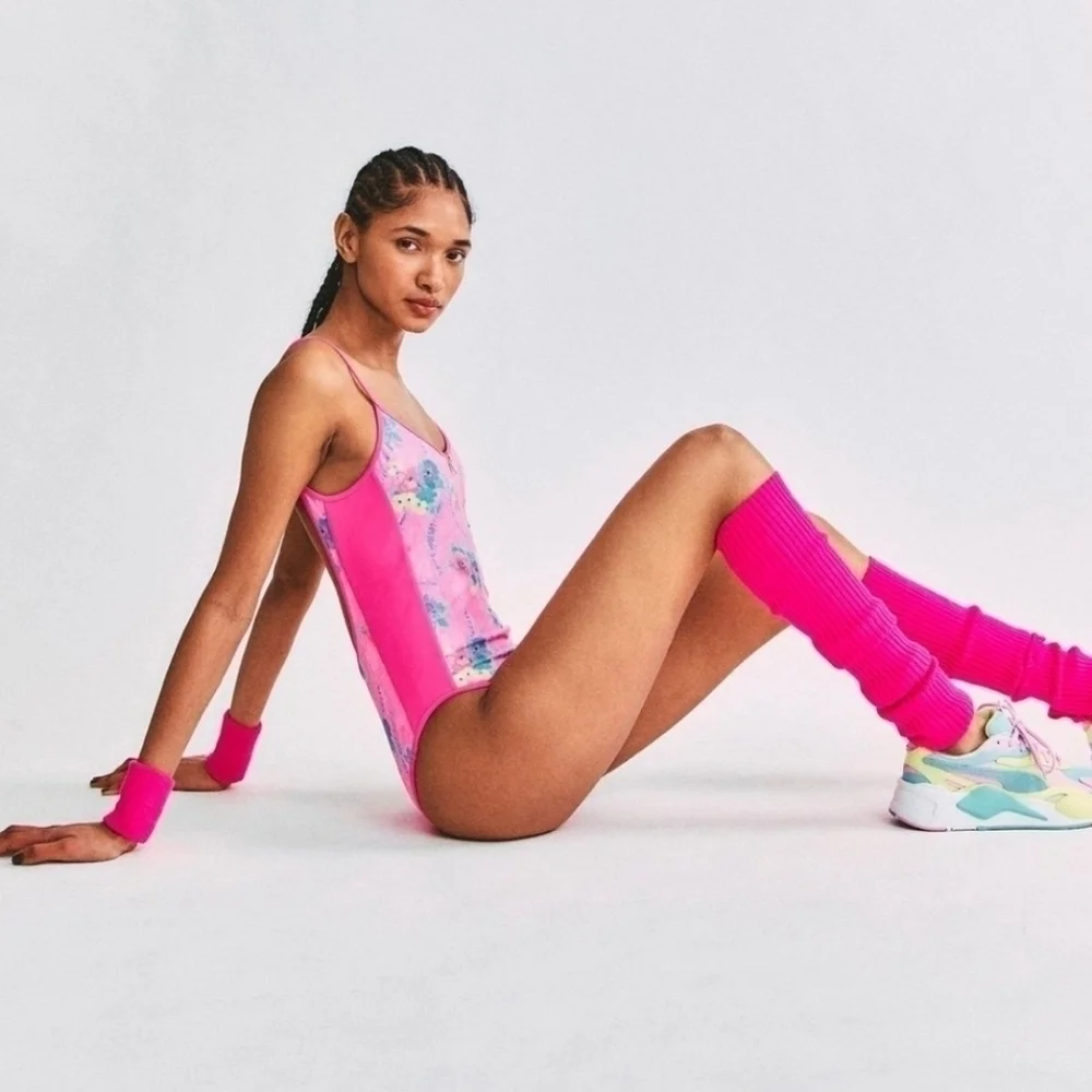 LOVESHACKFANCY X Beach Riot Cheryl One Piece Leotard Swimsuit